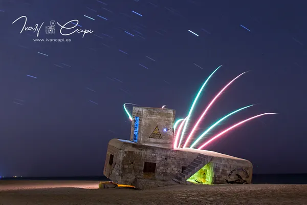 bunker camposoto, fotografía nocturna en San Fernando