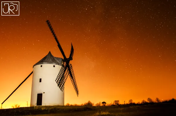 molino viuelas, fotografía nocturna en Viñuelas