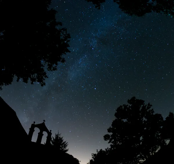 monasterio san pedro de rocas, fotografía nocturna en Esgos