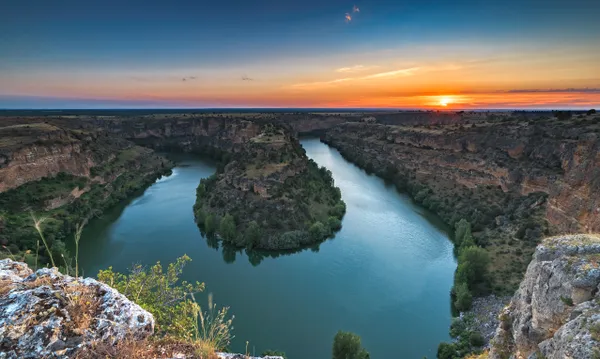 atardecer en las hoces, fotografía nocturna en Carrascal del Río