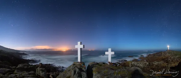 faro roncudo, fotografía nocturna en Cabana de Bergantiños