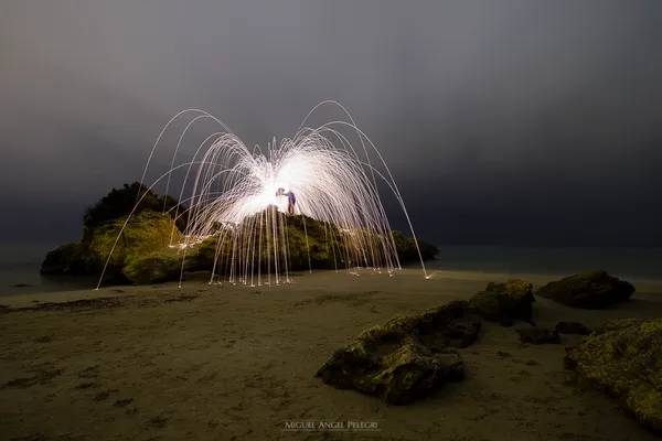 cala jovera, fotografía nocturna en Tarragona