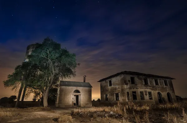 estacin de corral de almaguer, fotografía nocturna en Corral de Almaguer