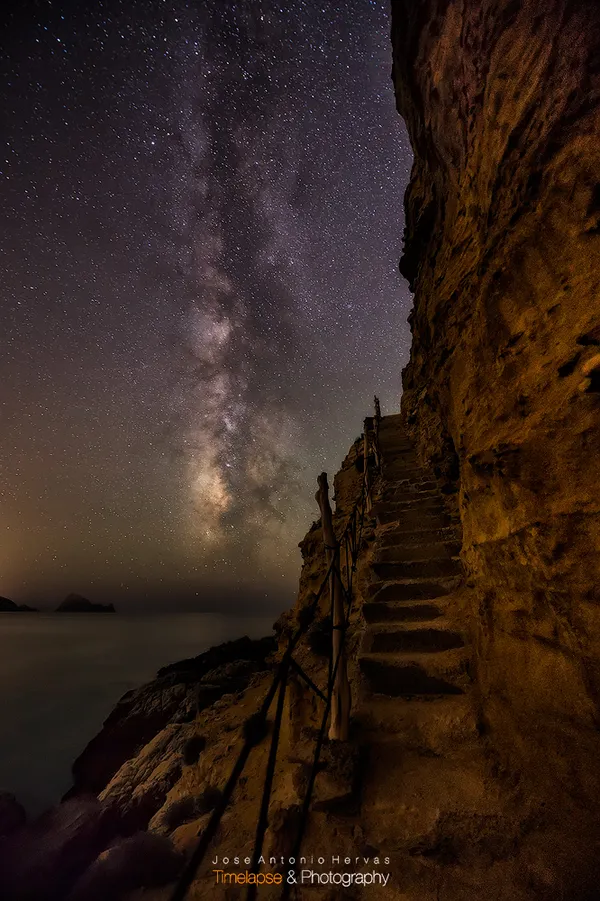 cueva cala conta, fotografía nocturna en Sant Josep de sa Talaia