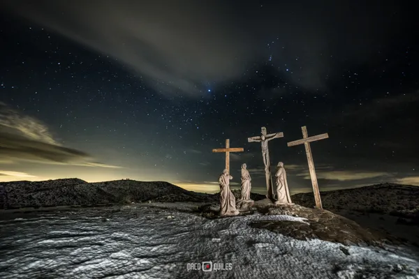 calvario de la cueva santa, fotografía nocturna en Altura